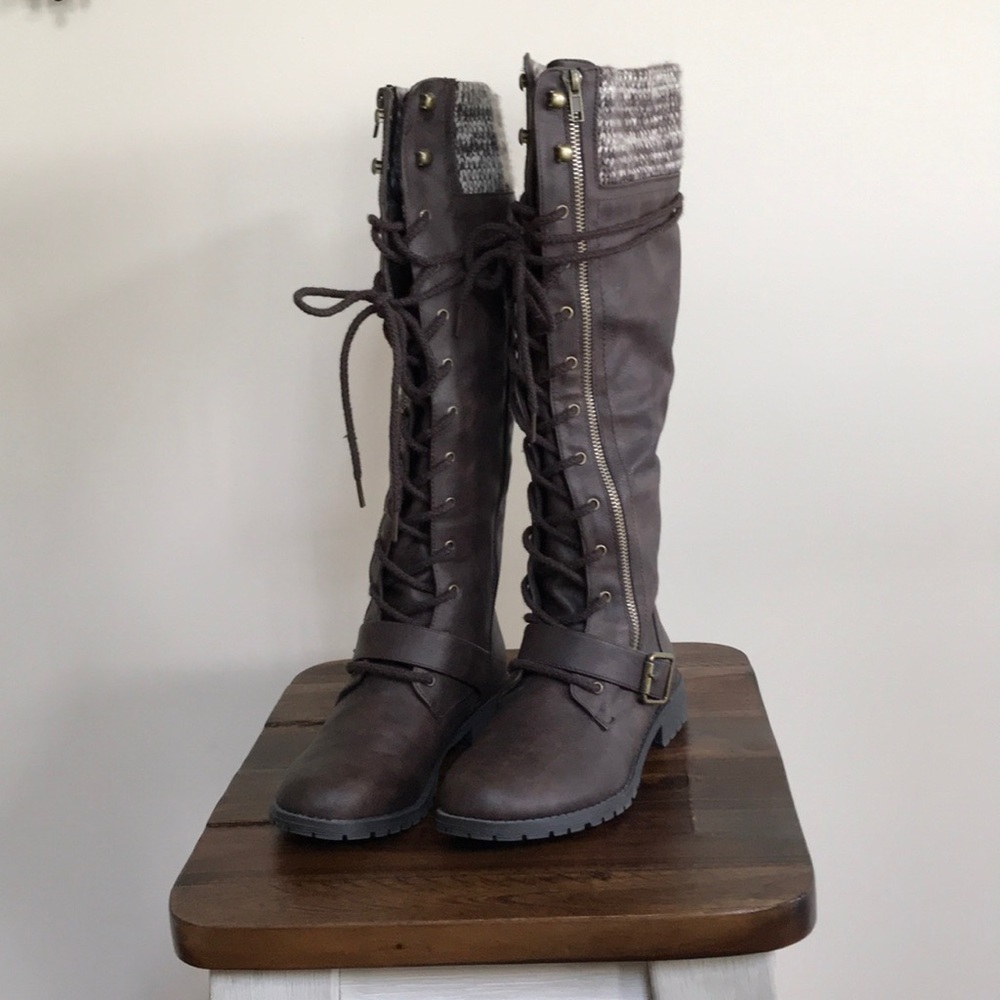 Tall Brown Leather Boots